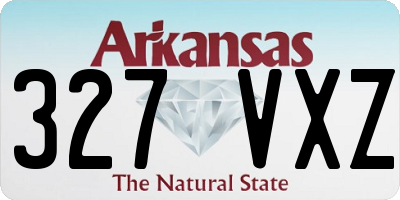 AR license plate 327VXZ