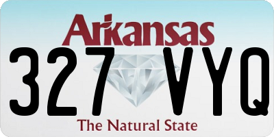AR license plate 327VYQ