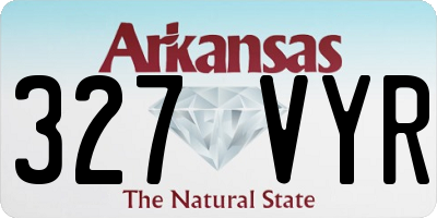 AR license plate 327VYR