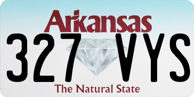 AR license plate 327VYS