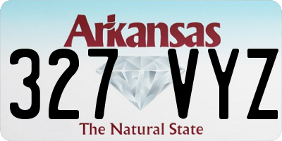 AR license plate 327VYZ