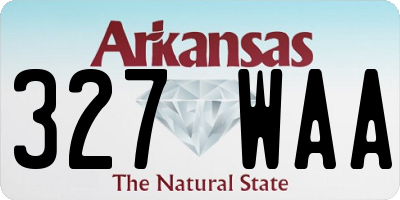 AR license plate 327WAA