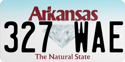 AR license plate 327WAE