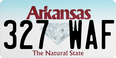 AR license plate 327WAF