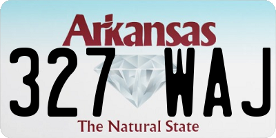 AR license plate 327WAJ