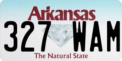 AR license plate 327WAM