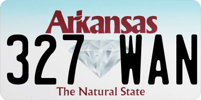 AR license plate 327WAN