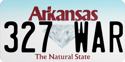 AR license plate 327WAR