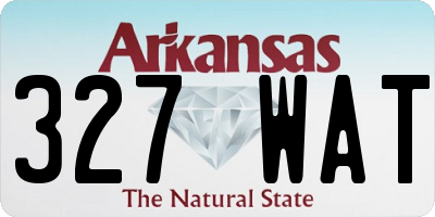 AR license plate 327WAT