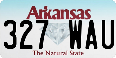 AR license plate 327WAU