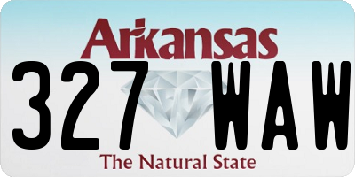 AR license plate 327WAW