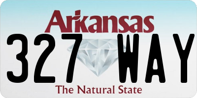AR license plate 327WAY