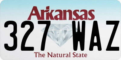 AR license plate 327WAZ