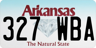 AR license plate 327WBA