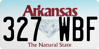 AR license plate 327WBF