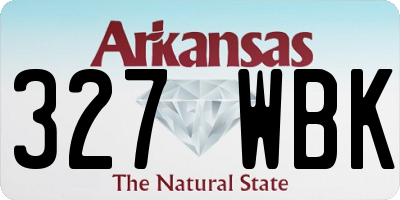 AR license plate 327WBK