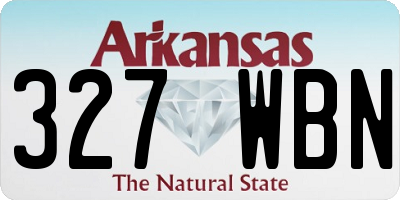 AR license plate 327WBN