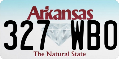 AR license plate 327WBO
