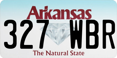 AR license plate 327WBR