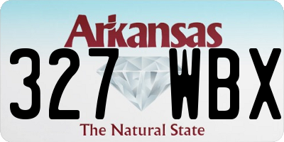 AR license plate 327WBX