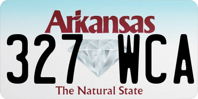 AR license plate 327WCA