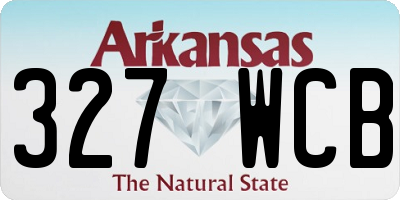 AR license plate 327WCB