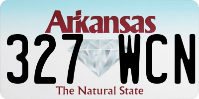 AR license plate 327WCN