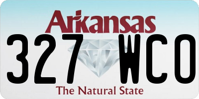 AR license plate 327WCO