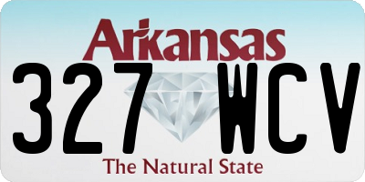 AR license plate 327WCV