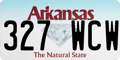 AR license plate 327WCW