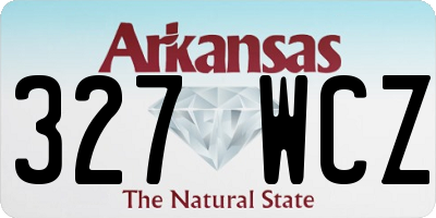 AR license plate 327WCZ