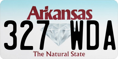 AR license plate 327WDA