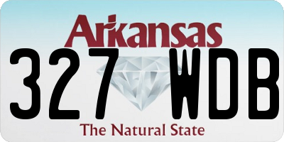 AR license plate 327WDB