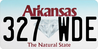 AR license plate 327WDE