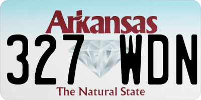 AR license plate 327WDN
