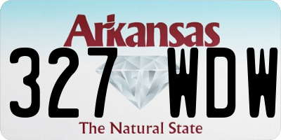 AR license plate 327WDW