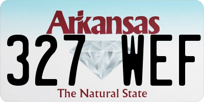 AR license plate 327WEF