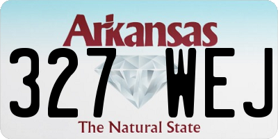 AR license plate 327WEJ
