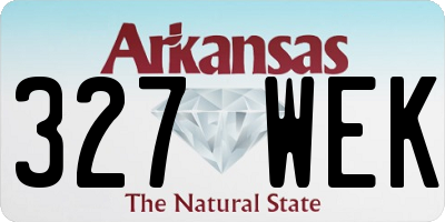 AR license plate 327WEK