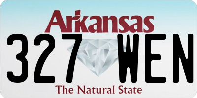 AR license plate 327WEN