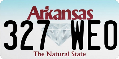 AR license plate 327WEO