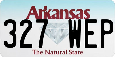 AR license plate 327WEP