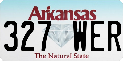 AR license plate 327WER