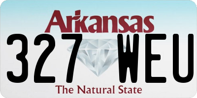 AR license plate 327WEU