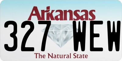 AR license plate 327WEW