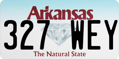 AR license plate 327WEY