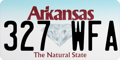 AR license plate 327WFA