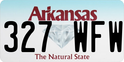 AR license plate 327WFW