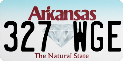 AR license plate 327WGE