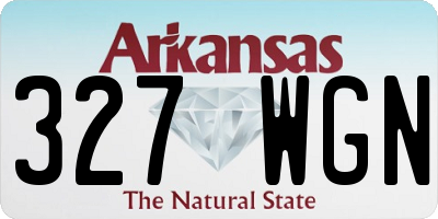 AR license plate 327WGN